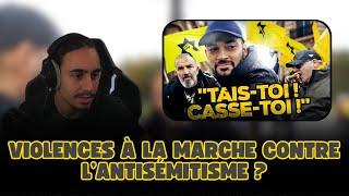 INSULTES & ACTES VIOLENTS À LA MARCHE CONTRE L'ANTISÉMITISME - HAMZA REACT