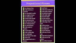 Prepositional Phrases in English #english #shorts