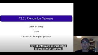 Riemannian Geometry - Examples, pullback: Oxford Mathematics 4th Year Student Lecture