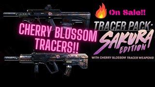 Sakura Tracer Pack Bundle with Cherry Blossom Effects for Aug and Ram-7 Warzone/Modern Warfare