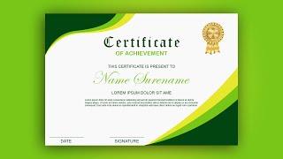 How to make a certificate design in Photoshop