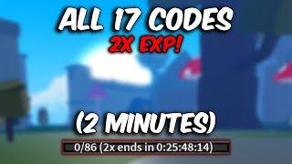 All 17 2x ( DOUBLE EXP ) Codes In 2 Minutes... (Blox Fruits)