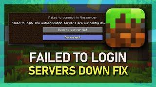 Minecraft - How To Fix Failed To Login: Authentication Servers Are Currently Down