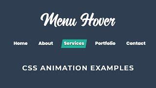 CSS Creative Menu Hover Effects | CSS Animation Examples