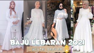 SHOPEE HAUL GAMIS LEBARAN 2021 WARNA PUTIH | Racun Tiktok | Realpict | +link product