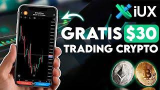 Modal Trading Crypto Gratis $30 | Bisa Trading Forex & Metal GOLD IUX