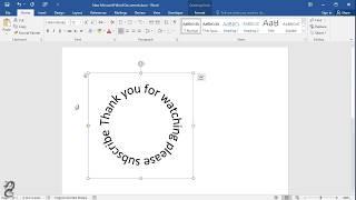 How to write text in circle in word