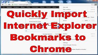 How to import favorites from IE to Chrome