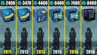 intel Core i5 2400 vs 3470 vs 4460 vs 6400 vs 7400 vs 8400