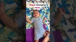 Best hack for changing diaper! #diapers #shorts