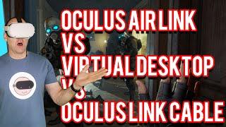 Air Link vs Virtual Desktop vs Oculus Link Cable: Latency & FPS - Half Life Alyx Comparison