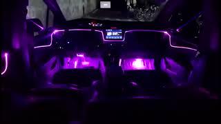 Kit Fita Led Painel RGB Automotivo Neon 6 canhões Bluetooth 5+5 metros