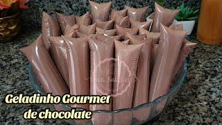 4 LITROS DE GELADINHO GOURMET DE CHOCOLATE SUPER CREMOSO
