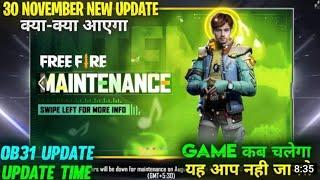 FREE FIRE NEW UPDATE | GAME IS NOT OPENING | FREEFIRE OB31 UPDATE FULL DETAILS - GARENA FREE FIRE