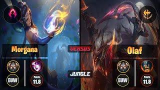 Challenger MORGANA [Dark Harvest] (Jungle) VS  OLAF - Challenger EUW Patch 11.8