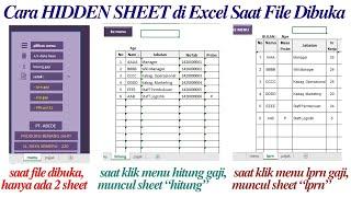 Cara Hidden dan Unhide Sheet di Excel Saat File Dibuka | Cara Menyembunyikan Sheet File Excel