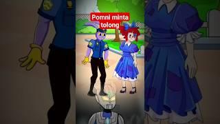 reaction video animasi lucu pomni minta tolong sama polisi jax, awalnya kaya nyuri padahal sengaja