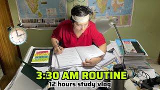 MY 12 hrs study routine vlog after Diwali*A DAY IN LIFE OF A UPSC ASPIRANT*3:30 AM STUDY ROUTINE