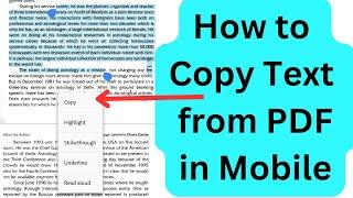 How To Copy Text From PDF In Android Mobile