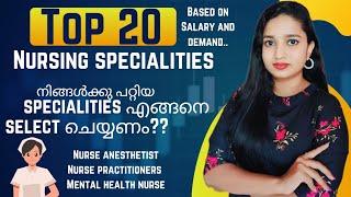 Nursing specialities Top 20 based on salary and demand. How to select perfect nursing speciality?
