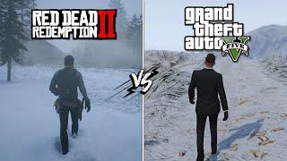 GTA 5 vs Red Dead Redemption 2 - Physics and Details Comparison (4K)