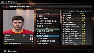 PES 2013 - Liverpool - Stats - PS2