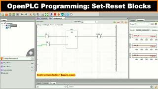 OpenPLC Programming: Set-Reset Blocks in PLC