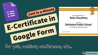 Generate E-Certificate from Google Form| How to Create E-Certificate using Google Form?