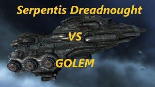 Serpentis dreadnought vs Golem