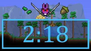 King Slime Expert Mode 1.3 (Seeded) in 2:18 - Terraria Speedrun