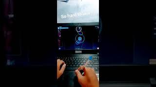 I played osu! on a low spec laptop using touchpad and a ballpoint pen for aim guide #osu