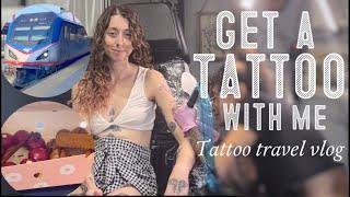 ASMR Get a Tattoo With Me! | Travel Vlog | Close-Up Whispered Voice Over Ramble |