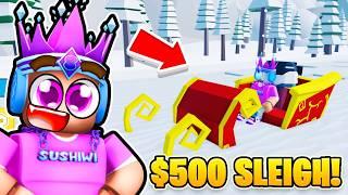 I BOUGHT SANTAS SLEIGH & GOT 5,012,451 SNOW IN ROBLOX SNOW SHOVELING SIMULATOR!