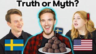 American girl and Swedish guy React to Swedish stereotypes!