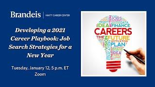 Developing a 2021 Career Playbook: Job Search Strategies for a New Year