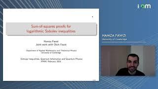 Hamza Fawzi: "Sum-of-squares proofs of logarithmic Sobolev inequalities on finite Markov chains"