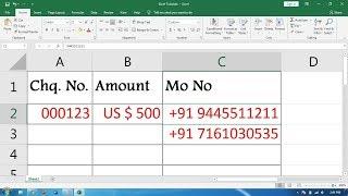 How to Add Country Code Automatically in Excel