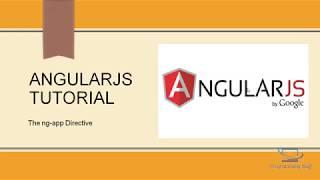 AngularJS Tutorial - The ng app Directive