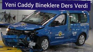 Yeni VW Caddy Çarpışma Testinde Bineklere Ders Verdi!