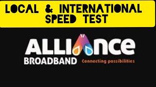 Alliance Broadband Kerala Speedtest on Local and International servers 20 mbps 2020