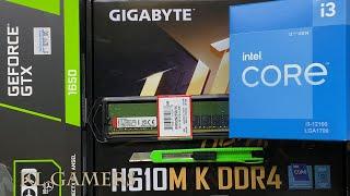 intel Core i3 12100 GIGABYTE H610M K DDR4 GALAX GTX1650 Simple White Gaming PC Upgrade