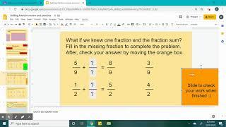 Google Slides Math Lesson on Google Classroom