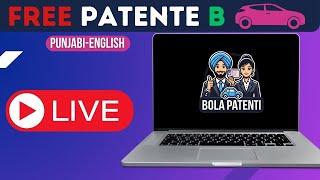 Patente B Lesson Live in Punjabi | 1 CARREEGGIATA E 6 CORSIA | BOLA PATENTI