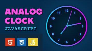 Analog Clock HTML CSS Javascript Dark Mode