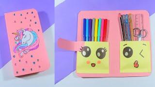 How to Make Paper Pencil Case | DIY Unicorn Pencil Case - Easy Pencil Case Tutorial