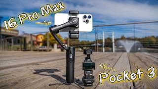 iPhone 16 Pro Max (w/ gimbal) vs DJI Osmo Pocket 3 Video Comparison