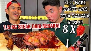 MASAKIN STEAK PAKE 8 CABE CAROLINA REAPER + SAUS SAMYANG BUAT FIKI NAKI!!