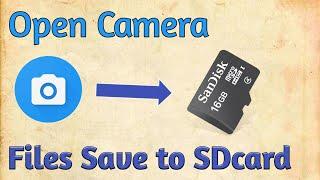 Open Camera How to Save on SD Card