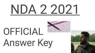 NDA 2 2021 Exam Answer Key Official ( UPSC )