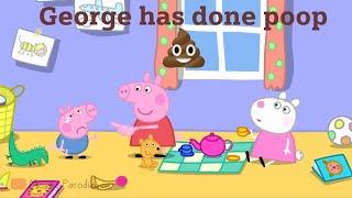 Peppa pig George can finally use the toilet but he failed
